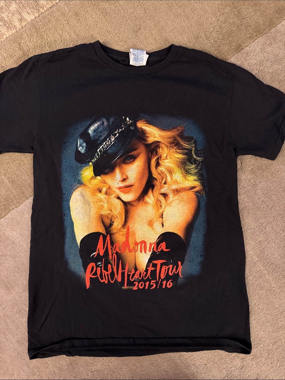 Madonna Rebel Heart Tour 2015/16 Black Graphic Tee